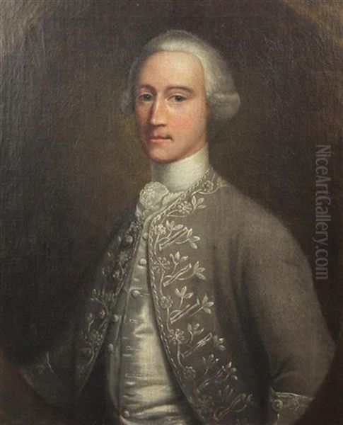 Portrait Of Jonathan Ryth Esq. Oil Painting by Arthur Devis