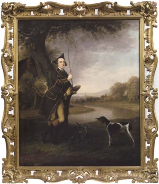 Portrait Of A Gentleman, Possibly John Wallop, 1st Earl Of Portsmouth Oil Painting by Arthur Devis