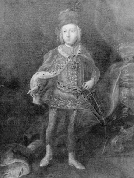 Full Length Portrait Of A Nobleman Oil Painting by Arthur Devis