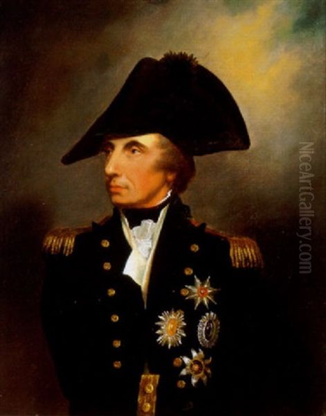 Portrait Of Admiral Lord Nelson Oil Painting by Arthur William Devis