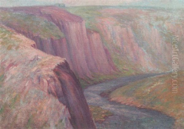 French Gorge Oil Painting by Wynford Dewhurst