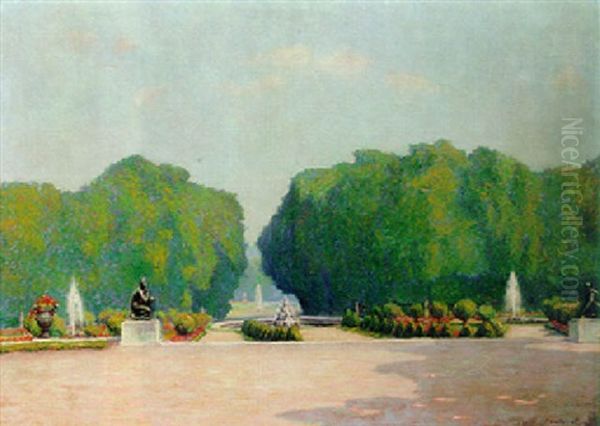 Fountains At Versailles Oil Painting by Wynford Dewhurst