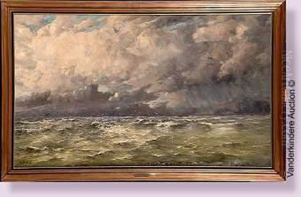 Mer Sous Un Ciel Orageux Oil Painting by Henri Arden