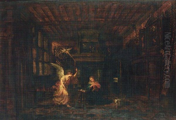 The Annunciation Oil Painting by Lodewyck de Deyster