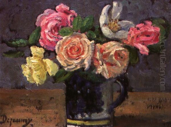 Bouquets De Fleurs Oil Painting by Emile Alfred Dezaunay