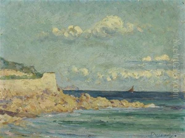 Felsen Am Meer Oil Painting by Emile Alfred Dezaunay