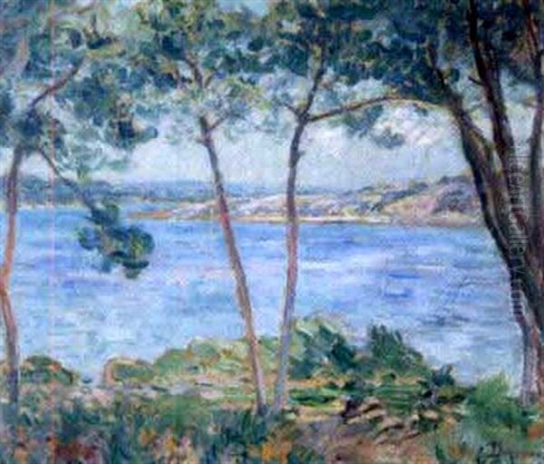 Les Pins En Bord De Mer Oil Painting by Emile Alfred Dezaunay