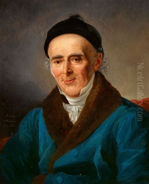 Bildnis Samuel Hahnemann Oil Painting by Marie d'Hervilly