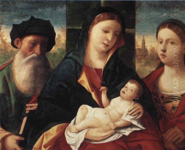 The Holy Family Oil Painting by Benedetto Diana