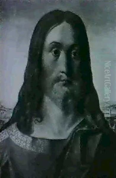 Christ, Head And Shoulders Oil Painting by Benedetto Diana