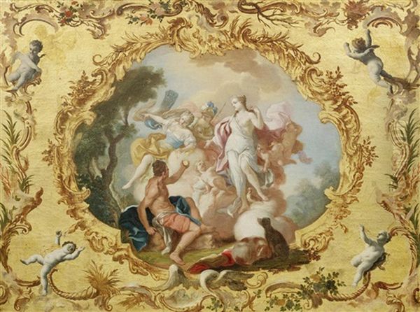 The Judgment Of Paris Oil Painting by Giacinto Diana