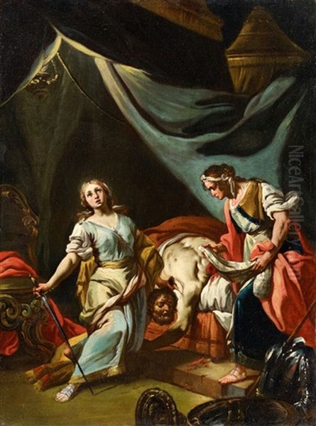 Judith And Holofernes Yael And Sisera Oil Painting by Giacinto Diana