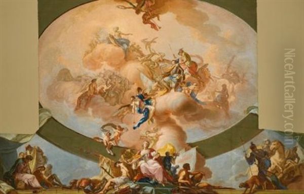 The Apotheosis Of The Heroes Of Antiquity Oil Painting by Giacinto Diana