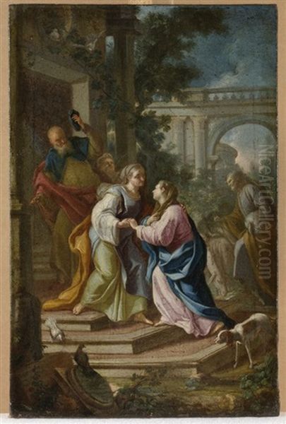 La Visitation Oil Painting by Giacinto Diana