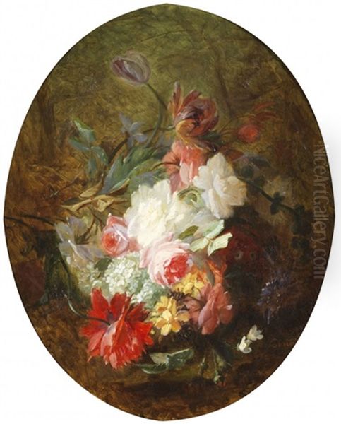 Composition Florale Oil Painting by Jules Edouard Diart