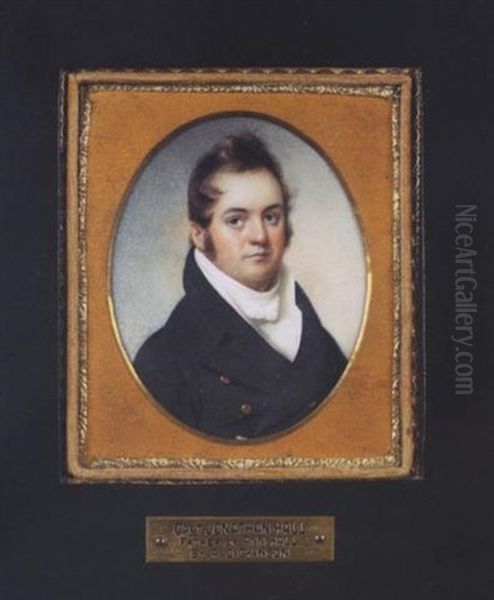 Portrait Of Capt. Jonathan Hall Oil Painting by Anson Dickinson