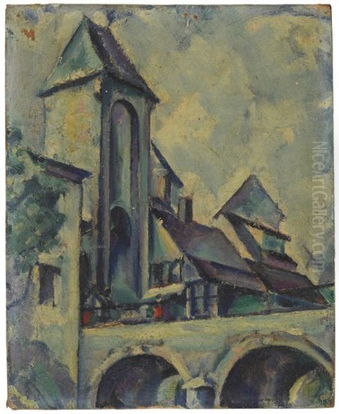 Church Spires Oil Painting by Preston Dickinson