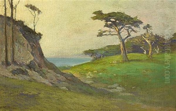 Monterey Cypress Oil Painting by Charles Dickman