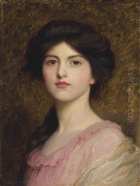 Portrait Of Camille, Daughter Of Sutton Palmer Oil Painting by Frank Dicksee