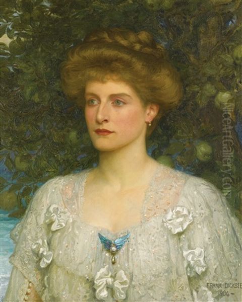 Portrait Of Susannah Pearson Oil Painting by Frank Dicksee