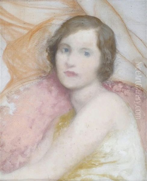 Portrait Of A Lady Oil Painting by Frank Dicksee