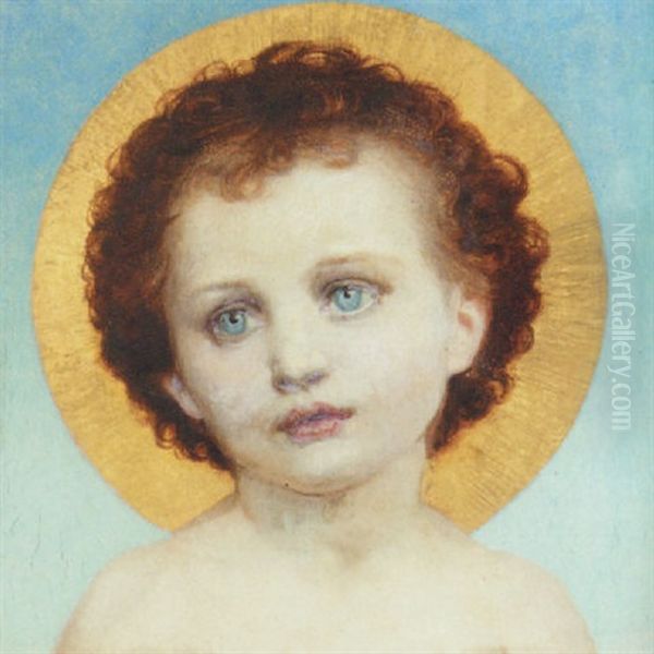 An Infant Saint Oil Painting by Frank Dicksee