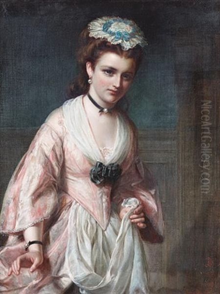 Miss Hardcastle - She Stoops To Conquer Oil Painting by John Robert Dicksee