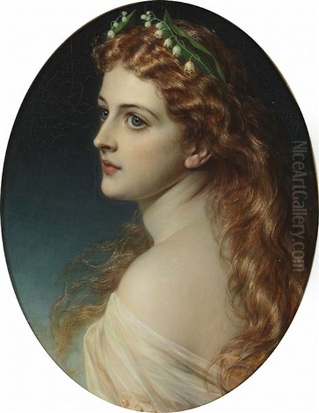 Titania Oil Painting by Thomas Francis Dicksee