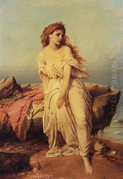 Miranda From William Shakespeare's The Tempest Oil Painting by Thomas Francis Dicksee