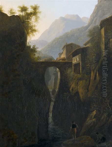 Pont Du Diable Oil Painting by Francois Diday