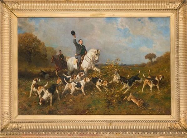 Chasse A Courre Oil Painting by Jules Didier