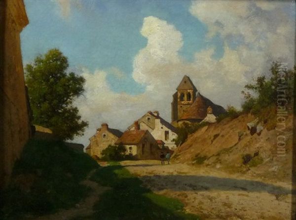 Auf Dem Weg Ins Dorf Oil Painting by Jules Didier