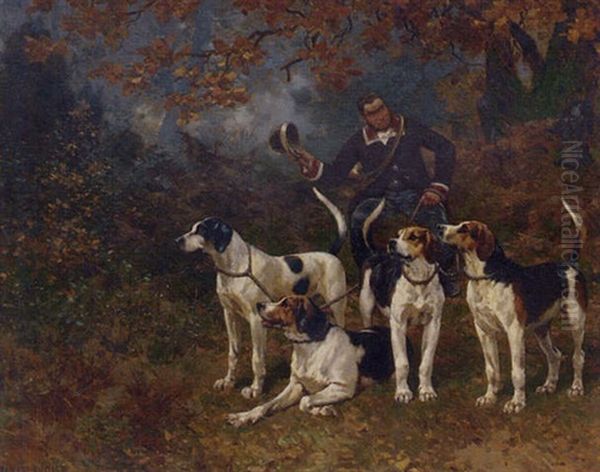 The Favourite Dogs Oil Painting by Jules Didier