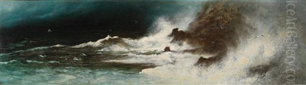 The Storm Oil Painting by Karl Wilhelm Diefenbach