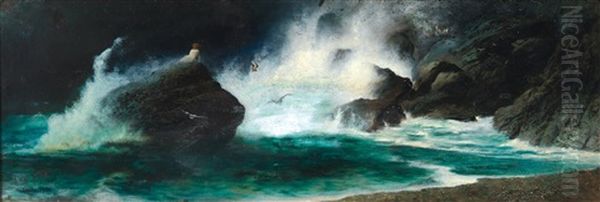 Capri Oil Painting by Karl Wilhelm Diefenbach