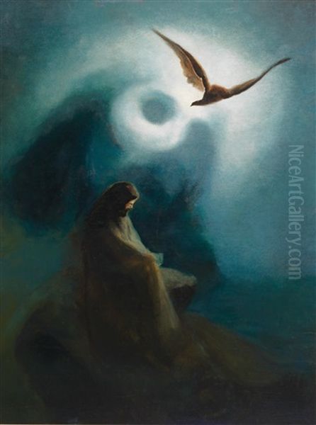 Dulder Und Gekreuzigter, Sohn Helios Oil Painting by Karl Wilhelm Diefenbach