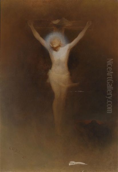 Christus Am Kreuz Oil Painting by Karl Wilhelm Diefenbach