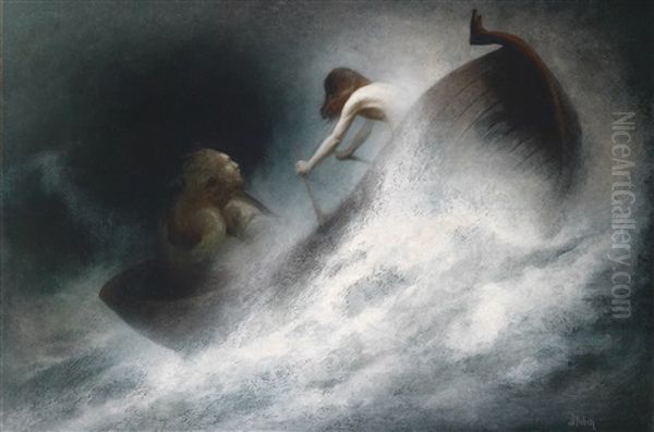 Der Rettung Entgegen (salvezza) by Karl Wilhelm Diefenbach