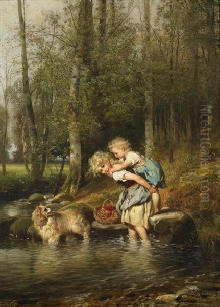 Rast Im Wald Oil Painting by Anton Heinrich Dieffenbach