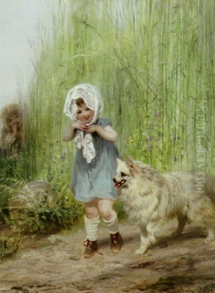 Hide And Seek Oil Painting by Anton Heinrich Dieffenbach