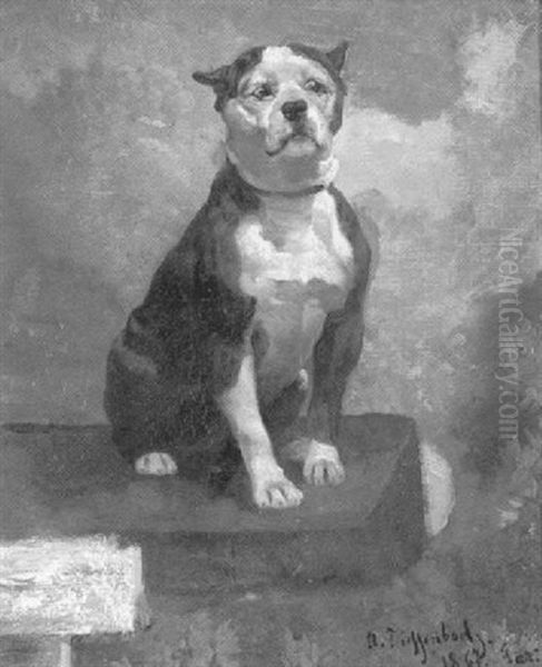 Sitzender Hund Oil Painting by Anton Heinrich Dieffenbach