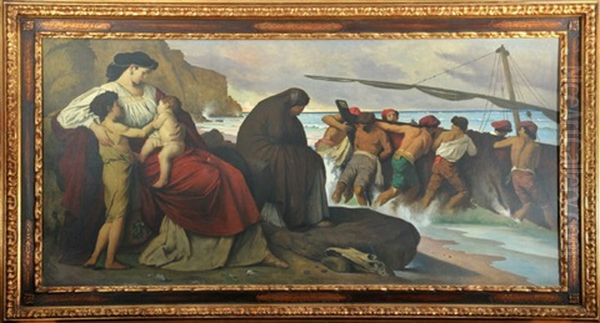 Medea (after Anselm Feuerbach) Oil Painting by August Wilhelm Dieffenbacher