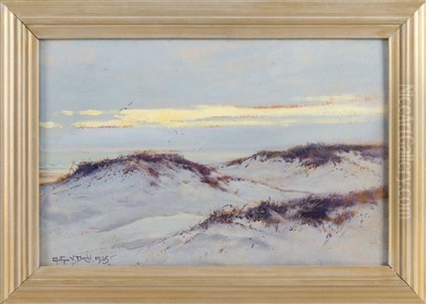 Sunrise Over The Dunes Of Provincetown, Massachusetts Oil Painting by Arthur Vidal Diehl