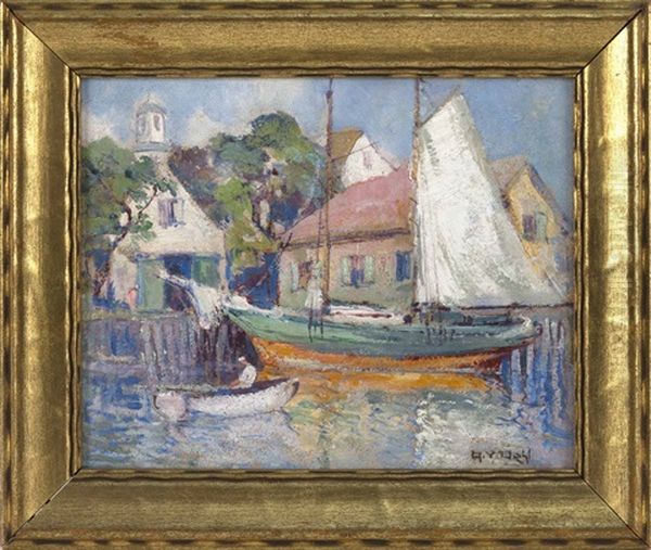 The Lumber Schooner, Provincetown, Mass Oil Painting by Arthur Vidal Diehl