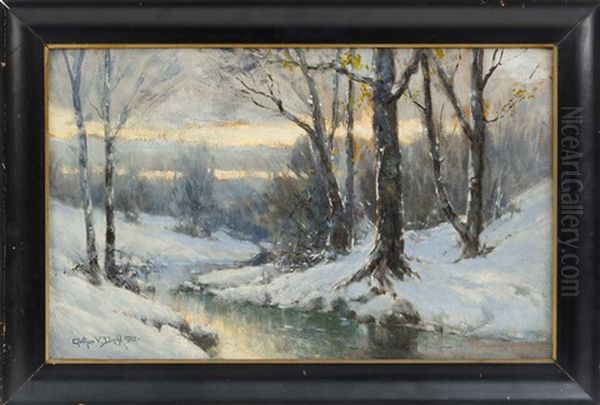 Winter Landscape Oil Painting by Arthur Vidal Diehl