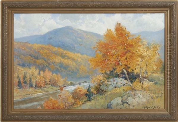 Autumnal Mountain Landscape by Arthur Vidal Diehl