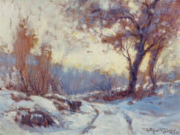 Winter Landscape Oil Painting by Arthur Vidal Diehl