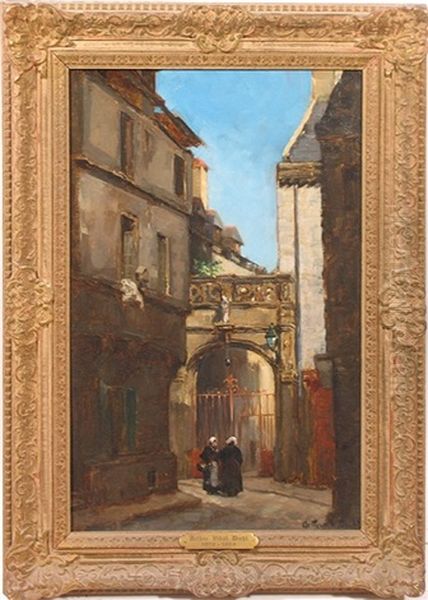 French Town Oil Painting by Arthur Vidal Diehl