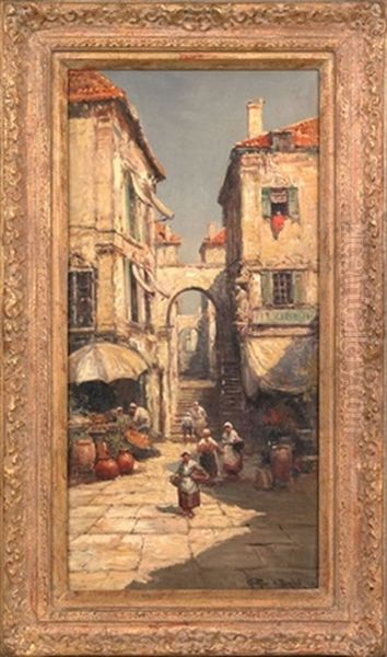 Street Scene Oil Painting by Arthur Vidal Diehl