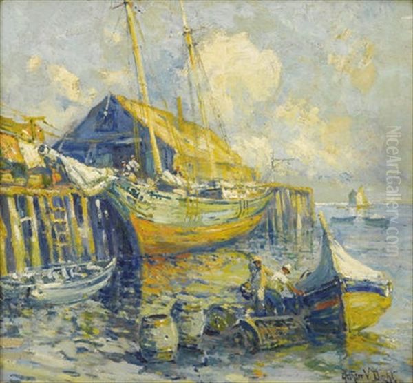 Harbor Scene, Provincetown Oil Painting by Arthur Vidal Diehl